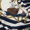 1 Yard Stretch Cotton Sateen Navy and Gold Stripes and Ropes Lighthouse Adventures Print St Tropez Collection
